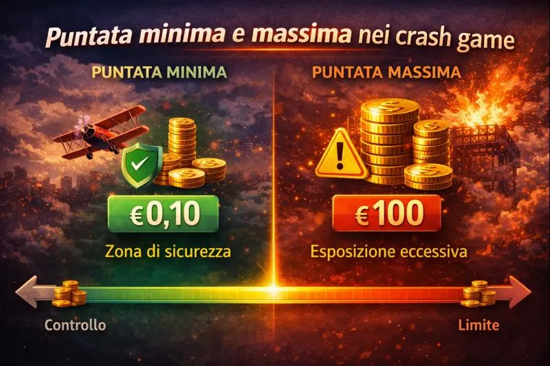 Puntata minima e massima crash game